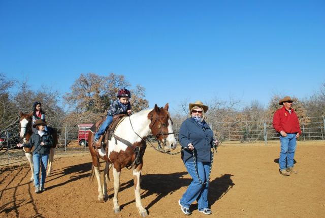 Birthday riding in the round pen