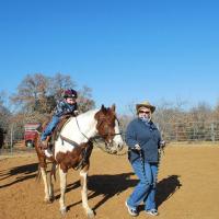 Birthday riding in the round pen